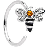 20G 5/16 Yellow Gem Bumble Bee Seamless Circular Ring