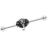 14G Elephant Inspired Abstract Industrial Barbell 38mm