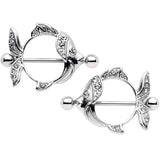 14G 9/16 Angelic Angelfish Nipple Shield Set