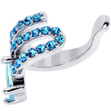 Blue Gem All Of The Bling None Of The Commitment Non Pierced Ear Cuff