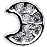18G 5/16 Clear Gem Crescent Moon Tragus Cartilage Earring