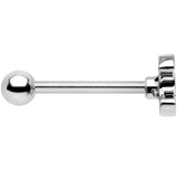 18G 5/16 Clear Gem Crescent Moon Tragus Cartilage Earring