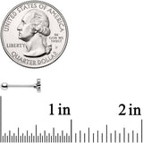 18G 5/16 Clear Gem Crescent Moon Tragus Cartilage Earring