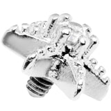 14G Clear CZ Gem Starfish Dermal Anchor Top