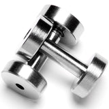 2G Steel Double Flare Screw Fit Tunnel Plug Set