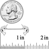 14G 5/8 Precious Unicorn Barbell Nipple Ring Set