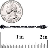 14G Black White Make A Point Industrial Barbell 38mm