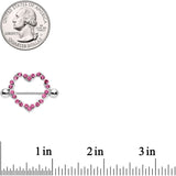 14G 9/16 Pink Gem Dear Heart Nipple Shield Set