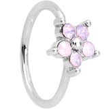 20G 5/16 Pink Faux Opal Flower Seamless Circular Ring