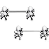 14G 9/16 Nautical Treasures Octopus Barbell Nipple Ring Set