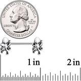 14G 9/16 Nautical Treasures Octopus Barbell Nipple Ring Set