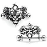 14G 9/16 Dueling Elephants Nipple Shield Set