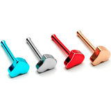 20G 1/4 Multi Tone Valentines Day Heart Nose Bone 4 Pack Set