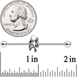 14G Evil Ancient Octopus Of The Deep Industrial Barbell 38mm