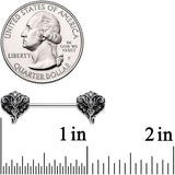 14G 9/16 Inspired By The Wild Elephant Barbell Nipple Ring Set