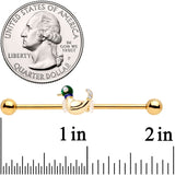 14G Gold Tone Mighty Mallard Industrial Barbell 38mm