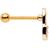 18G 5/16 Clear Gem Punk Rock Safety Pin Cartilage Tragus