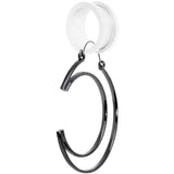 Black Howl at the Moon Crescent Moon Tunnel Plug Earrings