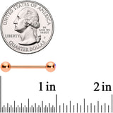 Aurora Gem Inlay Rose Gold Tone Barbell Tongue Ring Set of 5