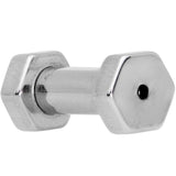 8G Geometric Hexagon Screw Fit Tunnel Plug Set