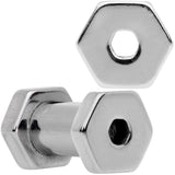 6G Geometric Hexagon Screw Fit Tunnel Plug Set