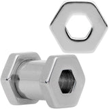 2G Geometric Hexagon Screw Fit Tunnel Plug Set