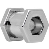0G Geometric Hexagon Screw Fit Tunnel Plug Set