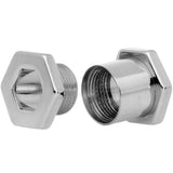 0G Geometric Hexagon Screw Fit Tunnel Plug Set