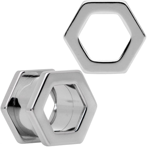 1/2 Geometric Hexagon Screw Fit Tunnel Plug Set