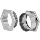 5/8 Geometric Hexagon Screw Fit Tunnel Plug Set