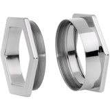 25mm Geometric Hexagon Screw Fit Tunnel Plug Set