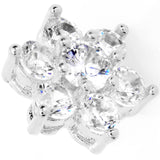 14G Clear Cubic Zirconia Gem Flower Dermal Anchor Top