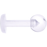14G 1/4 Clear Flexible Bioplast Labret Monroe Retainer