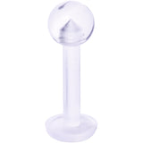 14G 5/16 Clear Flexible Bioplast Labret Monroe Retainer