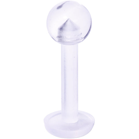 14G 5/16 Clear Flexible Bioplast Labret Monroe Retainer