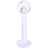 14G 3/8 Clear Flexible Bioplast Labret Monroe Retainer