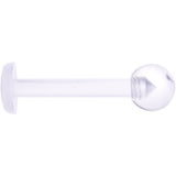 14G 3/8 Clear Flexible Bioplast Labret Monroe Retainer