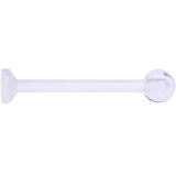 14G 5/8 Clear Flexible Bioplast Straight Barbell Retainer
