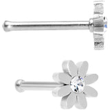 20G 1/4 Clear Gem Multicolor Flower Nose Bone Set of 4