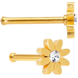 20G 1/4 Clear Gem Multicolor Flower Nose Bone Set of 4