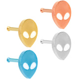 20G 1/4 Multicolor Aliens Nose Bone Set of 4