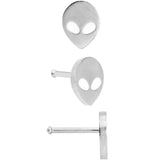 20G 1/4 Multicolor Aliens Nose Bone Set of 4