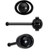 20G 1/4 5mm Multicolor Eyes Nose Bone Set of 4