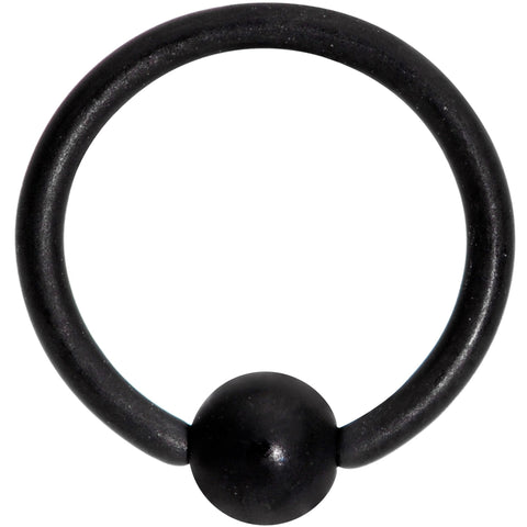 18G 5/16 Matte Black IP BCR Captive Ring