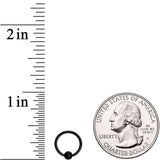 18G 5/16 Matte Black IP BCR Captive Ring