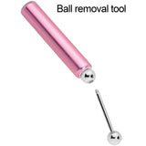 5mm to 6mm Pink Aluminium Body Piercing Ball Removal Tool For Piercings