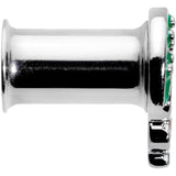 Christmas Wreath Double Flare Tunnel Plug Set 2G to 1 Inch