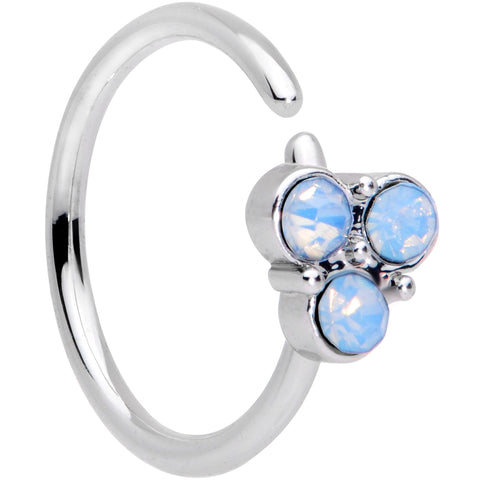 20G 5/16 Light Blue Faux Opal Triad Seamless Circular Ring