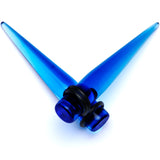 14 to 00G Light Blue Acrylic Straight Taper 18 Piece Stretching Kit