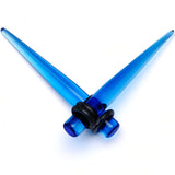 14 to 00G Light Blue Acrylic Straight Taper 18 Piece Stretching Kit
